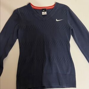 Nike Dark Blue V-Neck Sweater